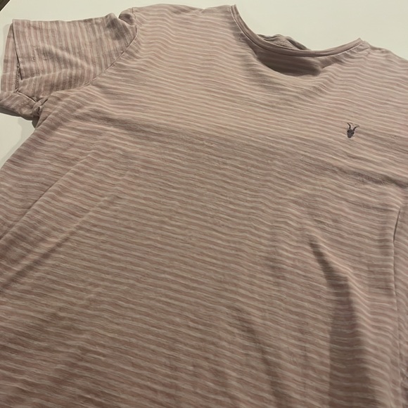 AllSaints Striped T Shirt - Size Medium - Picture 3 of 5